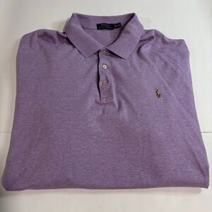 Mens Polo Ralph Lauren 3XLT Golf Shirt Purple Preppy Pony